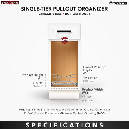 Rev-A-Shelf Kitchen Cabinet Pullout Shelf and Drawer Organizer Slide Out Pantry - Image 5