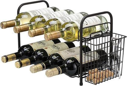 Wine Rack, 2-Tier 8 Bottles Wine Racks by Drincarier
