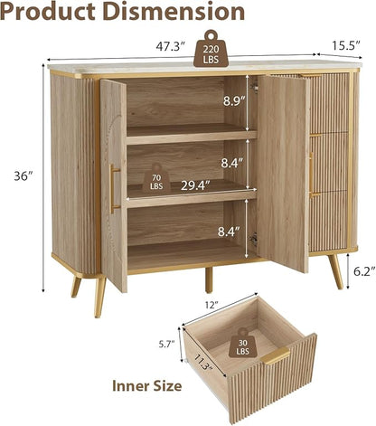 47.3" Modern Buffet Cabinet - Image 2