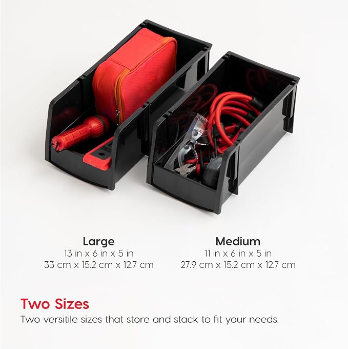 IRIS USA Large Stackable Storage Bins, |Made in USA|, Plastic Open Front Shelf - Image 5