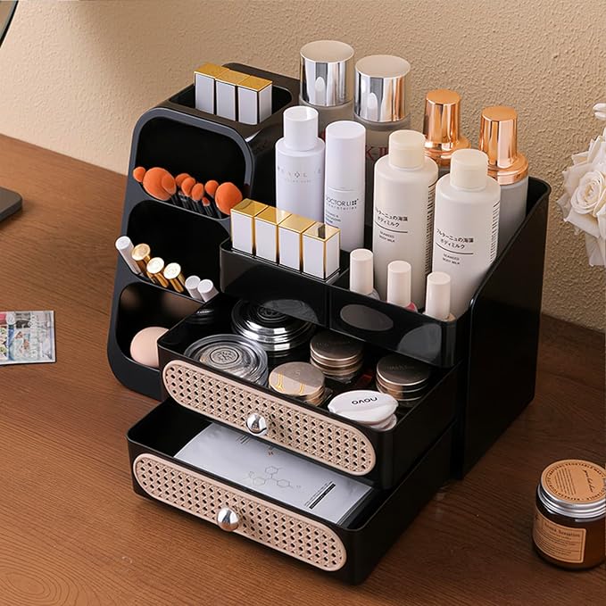 Aveniee Makeup Organizer with Drawers, Large Bathroom Countertop Organizer - Image 2