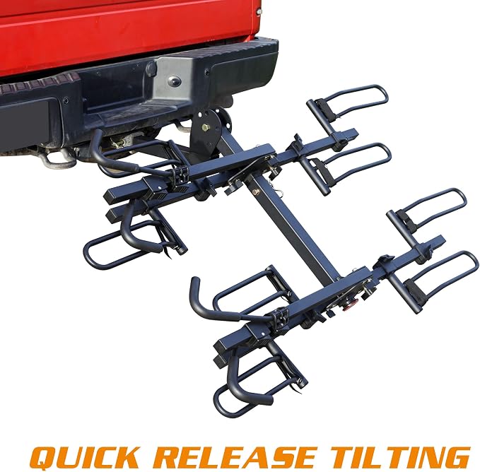 Young 4-Bike Rack Hitch Mount Platform Style Carrier - Image 4