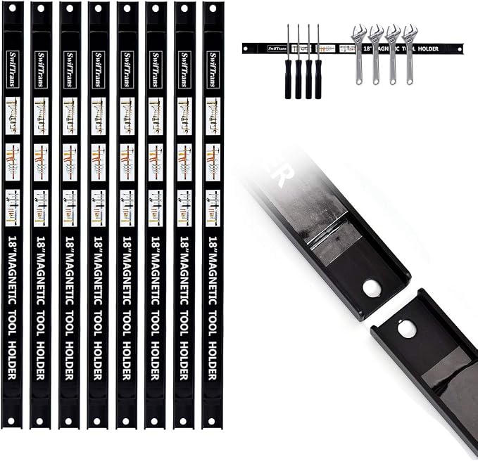 Magnetic Tool Holder 18 Inch 8 Pack Heavy Duty Magnet Tool Bar Strip Rack Wall - Image 6