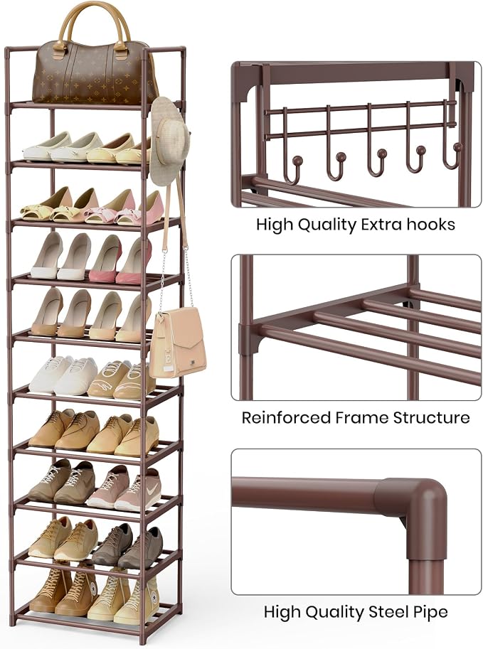 Tall 10 Tier Shoe Rack - Image 6
