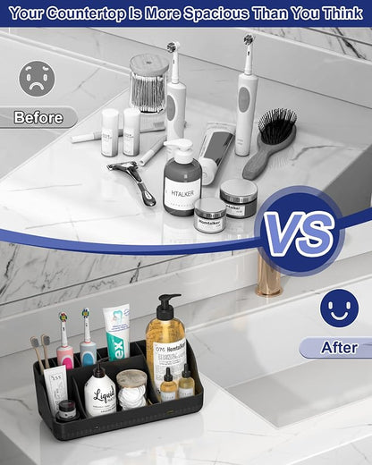 Bathroom Counter Organizer and Storage, 7 Slots Detachable Toothbrush Holders - Image 4