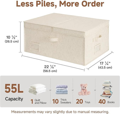 StorageWorks 55L Extra Large Fabric Storage Bins - Image 6