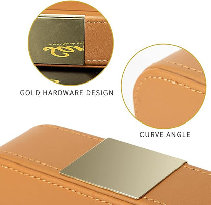 SANZIE Luxury Leather Desktop Storage Small Catchall Organizer Decorative Tray - Image 4