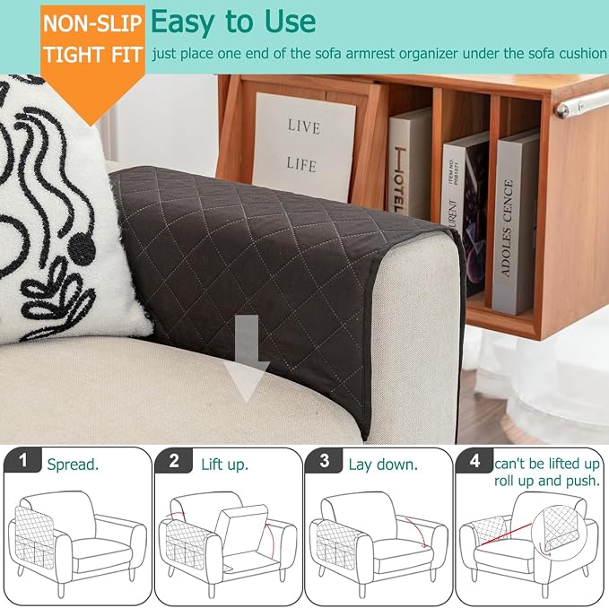 Remote Control Holder for Recliner Armchair Caddy Couch Armrest Organizer - Image 4