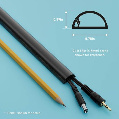 D-Line 157in Cord Hider Kit, Patented Cable Cover, Hide Wires on Wall, Channel - Image 4