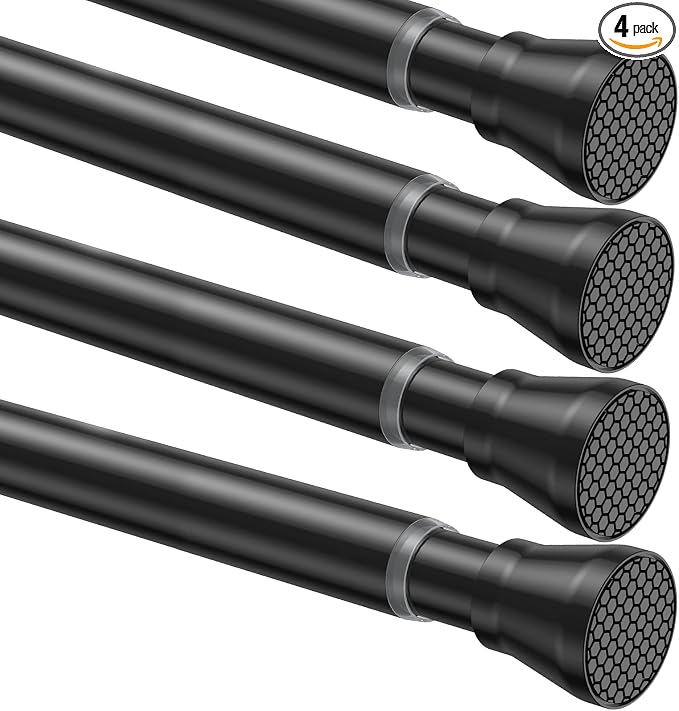AIZESI 4Pack Tension Curtain Rod 28-48 Inch No Drilling Adjustable, No Slip by AIZESITENSIONROD
