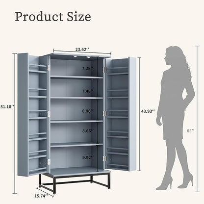 Saudism Pantry Cabinet, Large Cupboard - Image 2