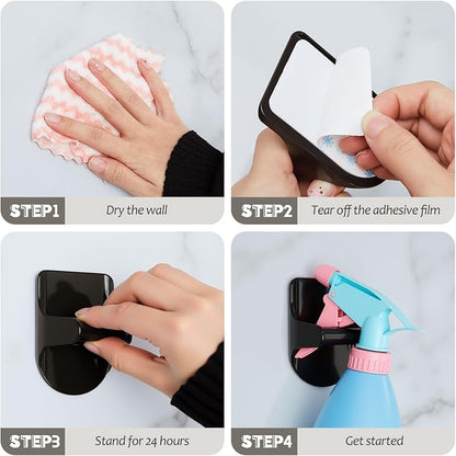 Taiyin 4 Pcs Wall Mount Spray Bottle Hooks Holder Spray Bottle Hanger Adhesive - Image 4