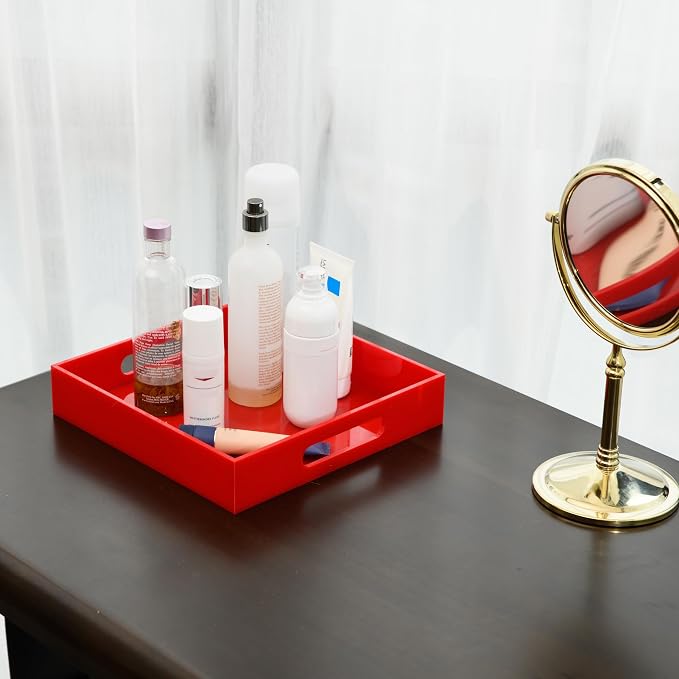 Sturdy Red Acrylic Serving Tray - Image 6