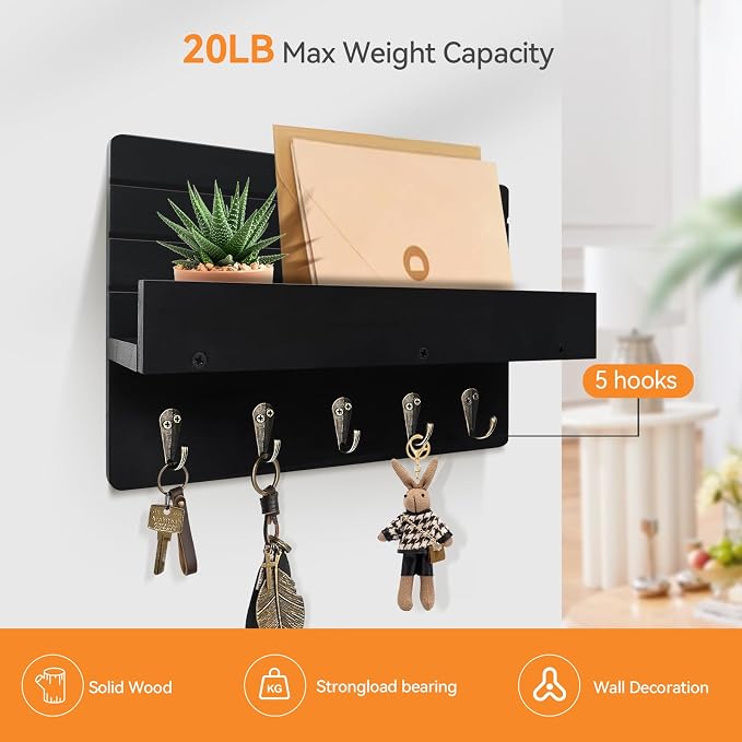 Key Holder Wall Mount, Decorative Key Rack - Image 6