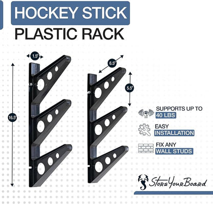 StoreYourBoard Hockey Stick Rack, Wall Mount Garage Storage - Image 5
