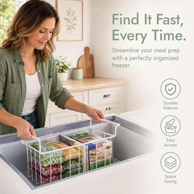 SHINEOFI 2Pcs Freezer Organizer Bins - Image 8