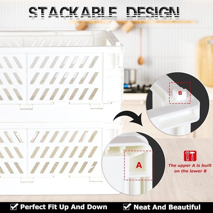 Tixill 2-Pack Mini Foldable Plastic Baskets - Image 4
