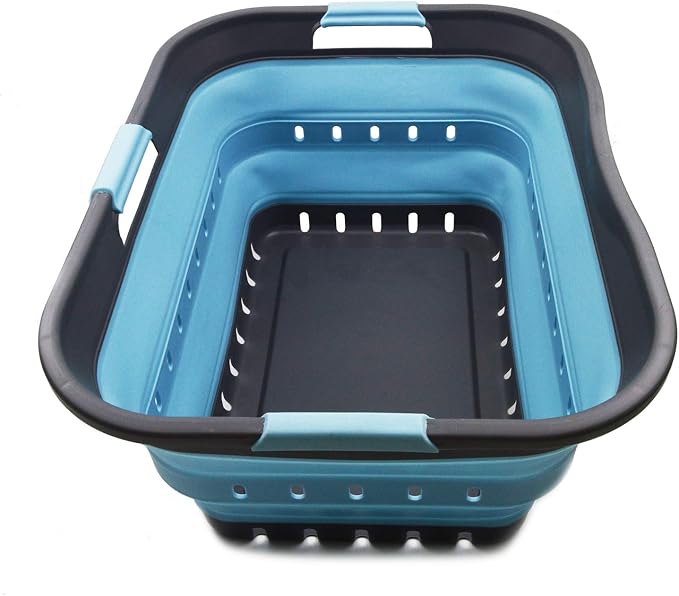 SAMMART 42L Collapsible Plastic Laundry Basket by SAMMART