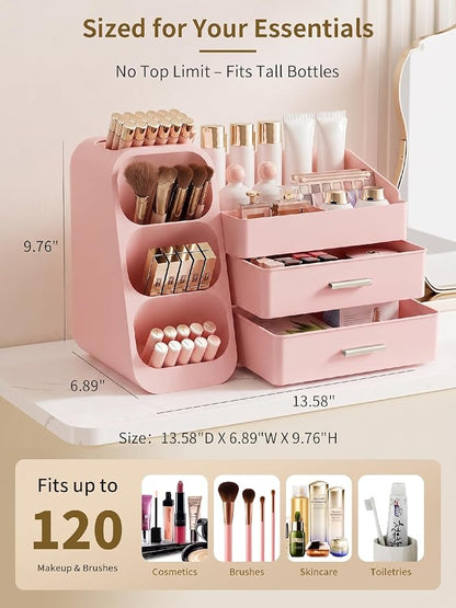 Booklov Makeup Organizer for Vanity, Large Capacity Cosmetic Display Case - Image 2