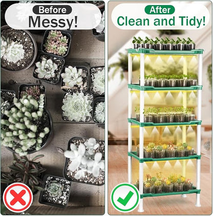 RooTrimmer Seed Starter Tray Unit, 5-Tier Plant Stand - Image 5