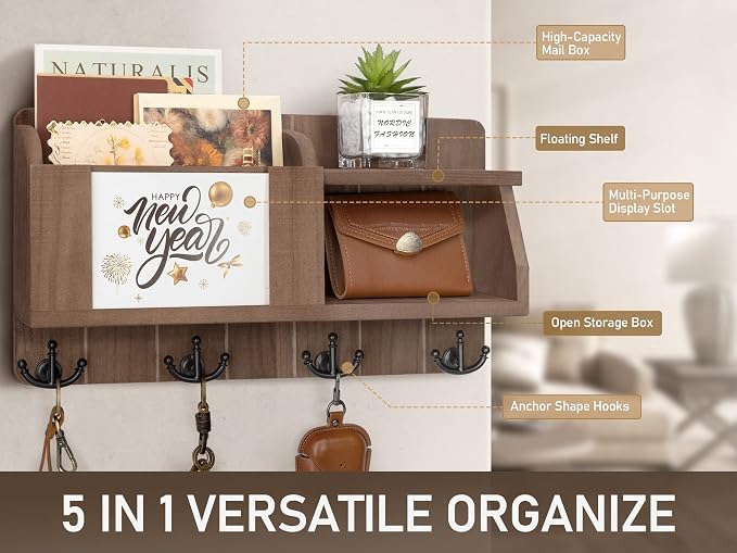 Rebee Vision Farmhouse Key and Mail Holder - Image 4