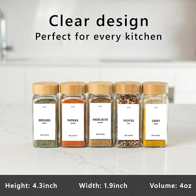 Deco haus Glass Spice Jars - Image 2