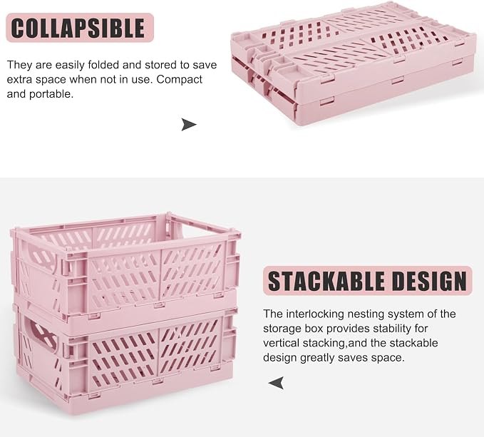 Plastic Baskets for Desk Organizing, Drawer Organizer, 2 Medium+2 Small Durable - Image 4