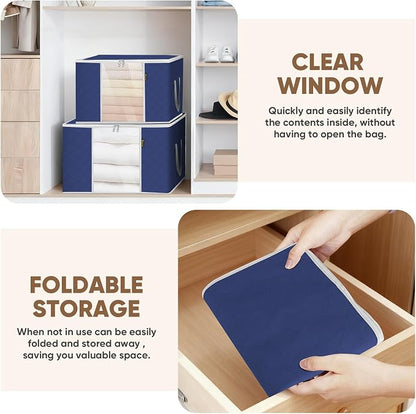 BALEINE 8 Pack Clothes Storage Bags, 16 Gallon Storage Containers - Image 4