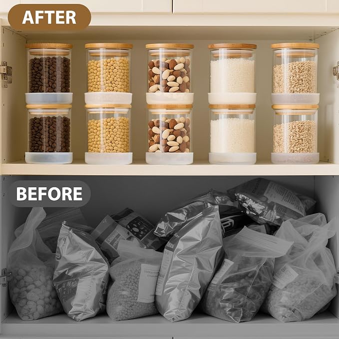 TBWIND 17oz Round Glass Storage Containers - Image 2