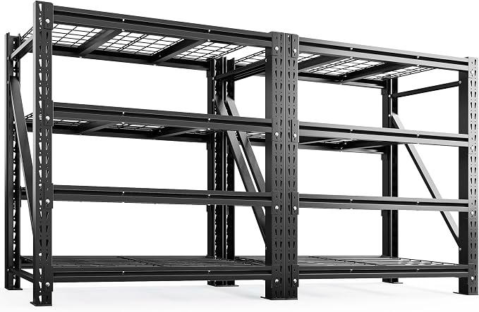 Romorgniz 51.6" W Garage Shelving 3000LBS Heavy Duty Storage Shelves Adjustable by Romorgniz