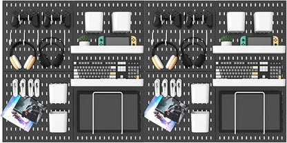 Pegboard Combination Kit, 25.2" x 50.4" Wall Mounted Storage Set by MULSAME