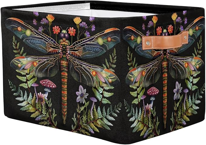 Pardick Basket Storage Bins Animal Dragonfly Rectangle Cube Basket Box Kids - Image 2