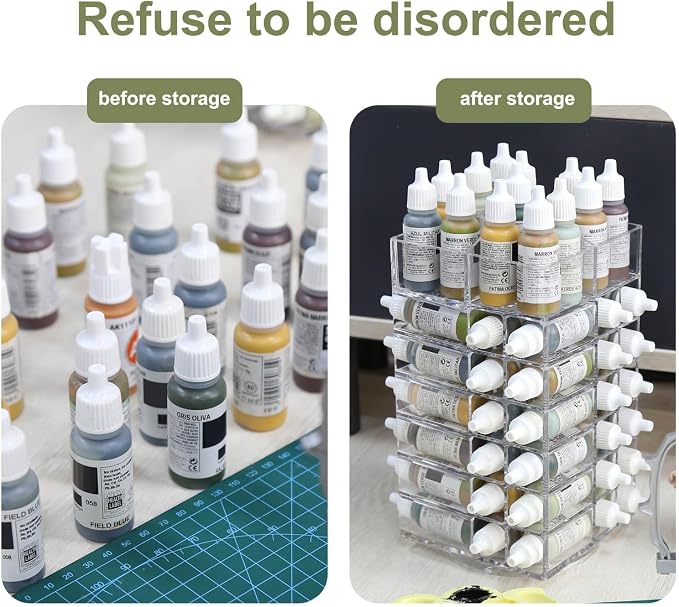 Evemodel 6-Tier Spinning Paint Organizer Rack - Image 3