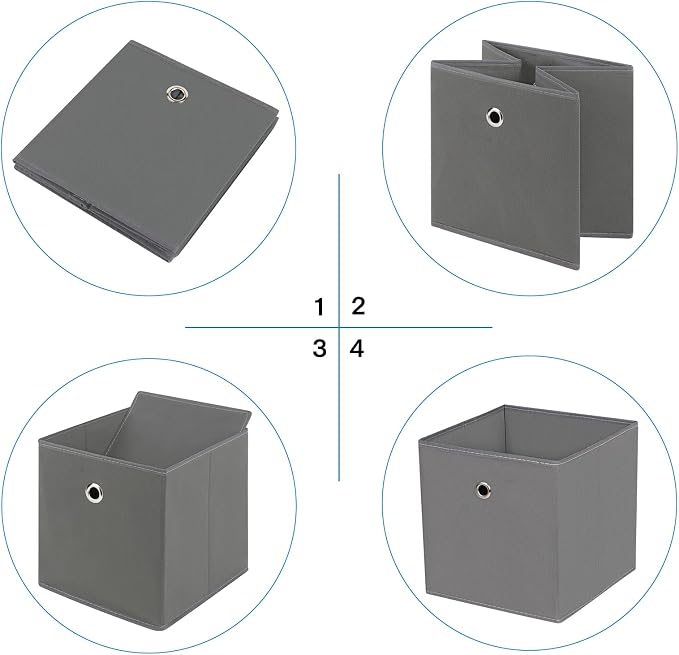 Fabric Cubes Storage Containers, 11 Inch Cloth Storage Cube Foldable Storage - Image 6