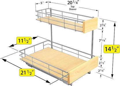 LYNK PROFESSIONAL® SELECT™ Pull Out Under Sink Kitchen Cabinet Organizer - Image 5