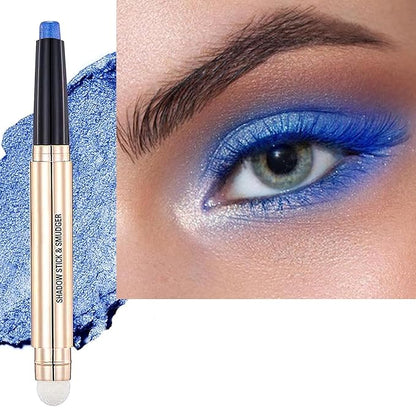 Blue Eyeshadow Stick Makeup, Highlighter Matte Cream Eye Shadow Pencil by SAUBZEAN