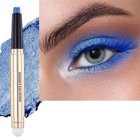 Blue Eyeshadow Stick Makeup, Highlighter Matte Cream Eye Shadow Pencil by SAUBZEAN