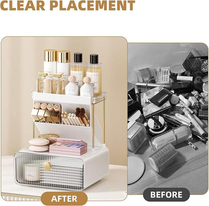 3-Tier Bathroom Makeup Organizers and Storage, Makeup Vanity Organizer - Image 4