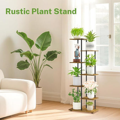 iDavosic.ly 6 Tier Tall Plant Stand Indoor, Tiered Corner Metal Wood Multiple - Image 6