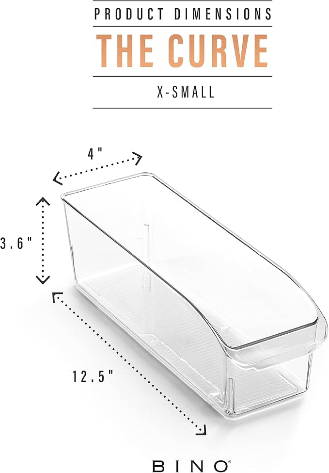 BINO | Plastic Storage Bins, Small | THE CURVE COLLECTION | Multi-Use Organizer - Image 3