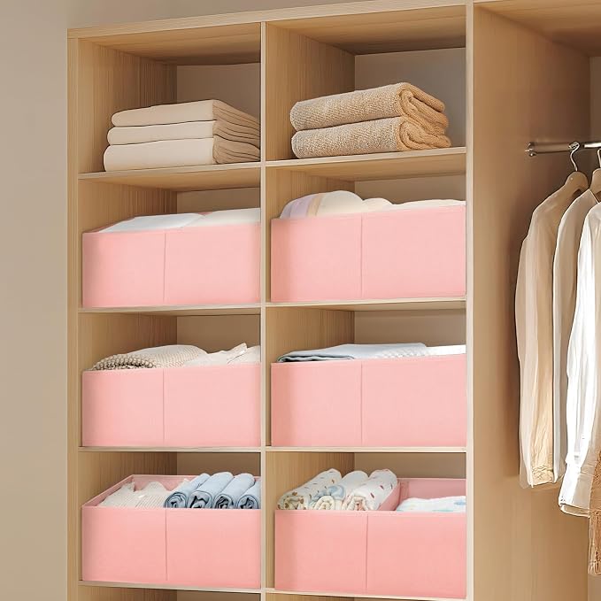 DIMJ Large Closet Shelf Organizer Bins 4 Packs - Image 3