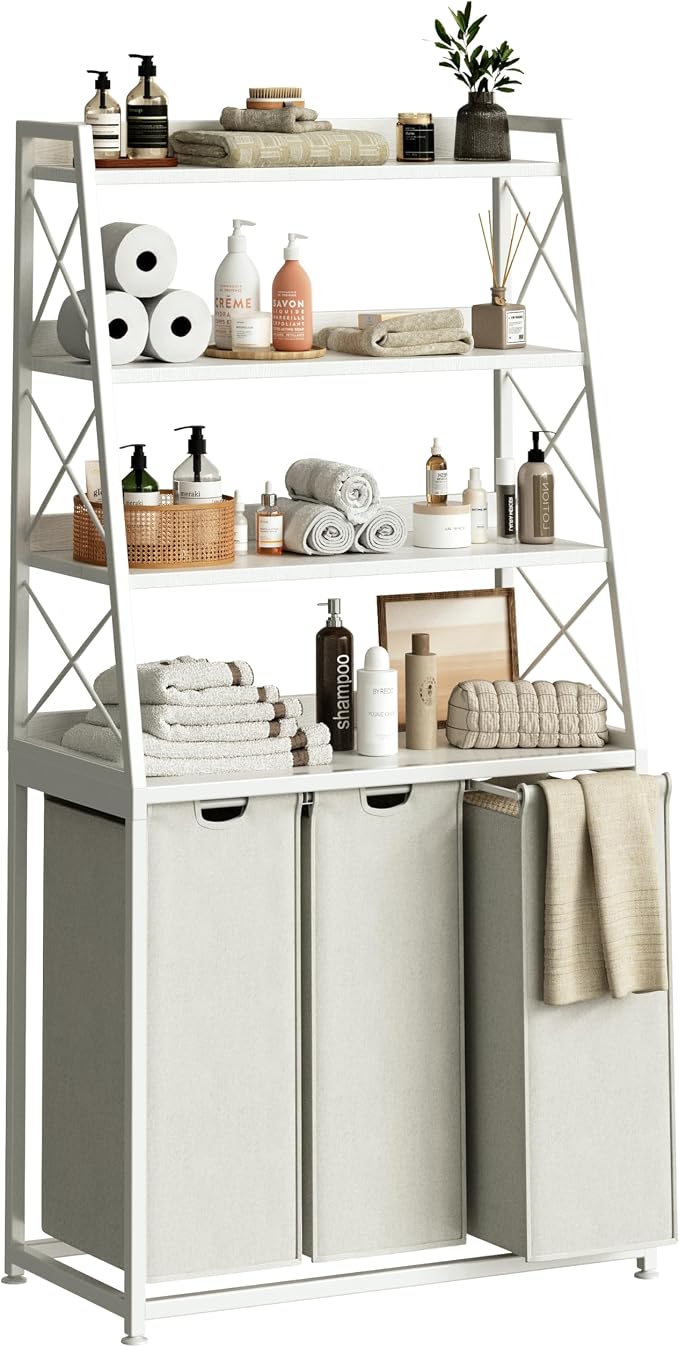 Herture 3 Section Laundry Hamper Laundry Basket by Herture