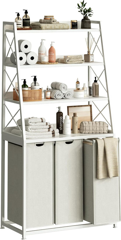 Herture 3 Section Laundry Hamper Laundry Basket by Herture