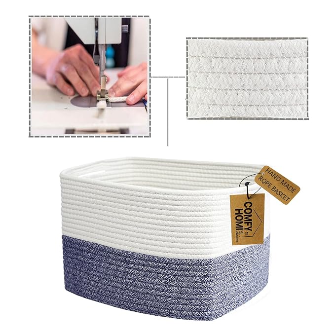 COMFY-HOMI Medium Cotton Rope Basket - Image 7