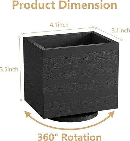 360° Rotating Remote Control Holder, Wooden TV Remote Holder - Image 2
