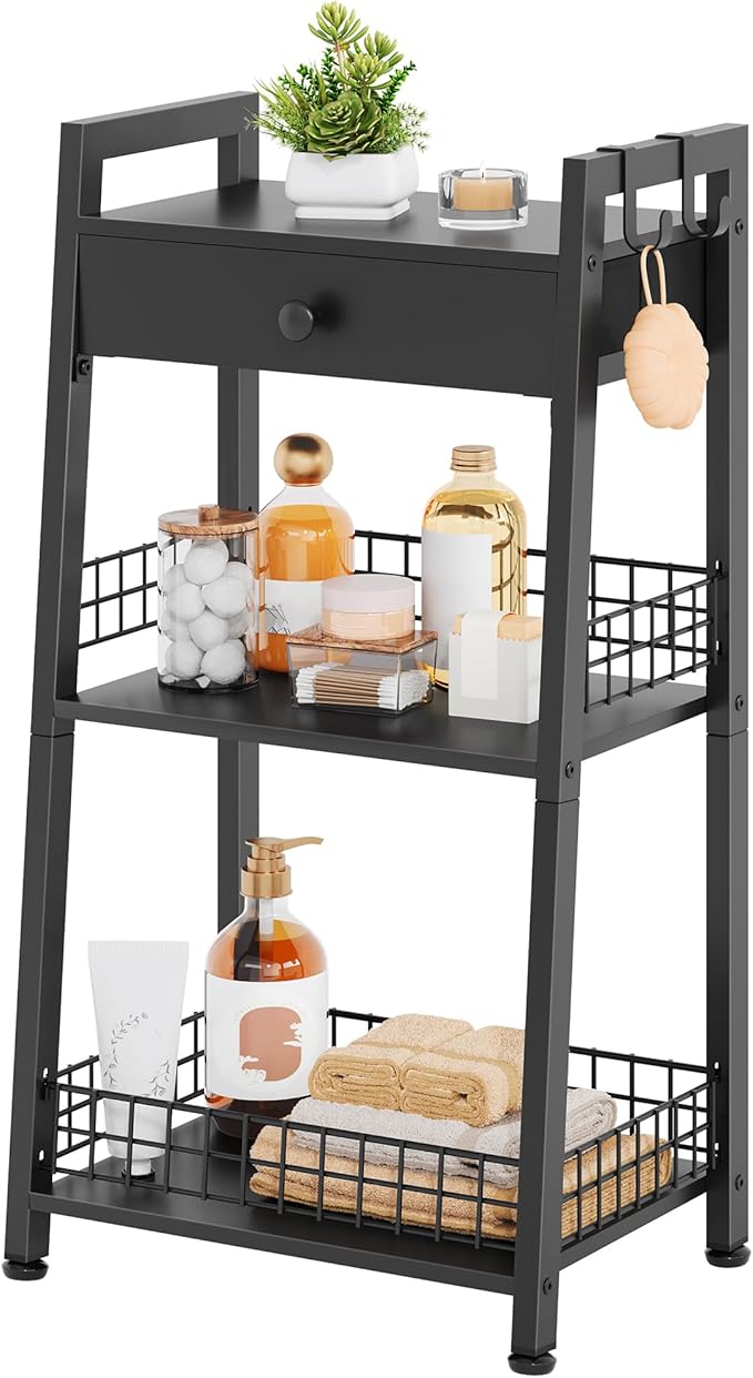 3-Tier Bathroom Ladder Shelf by Gewudraw