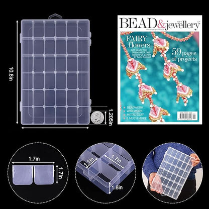 OUTUXED 4 Pack 36 Grids Plastic Bead Organizer Box - Image 2