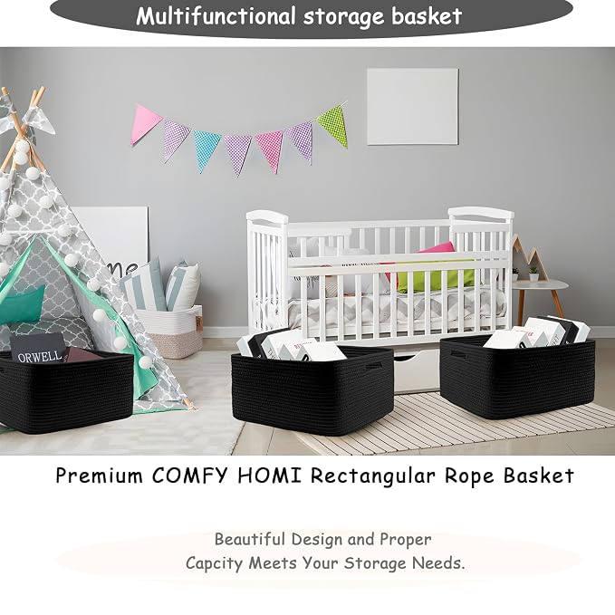 COMFY-HOMI 3 pcs Large Storage Baskets - Image 6