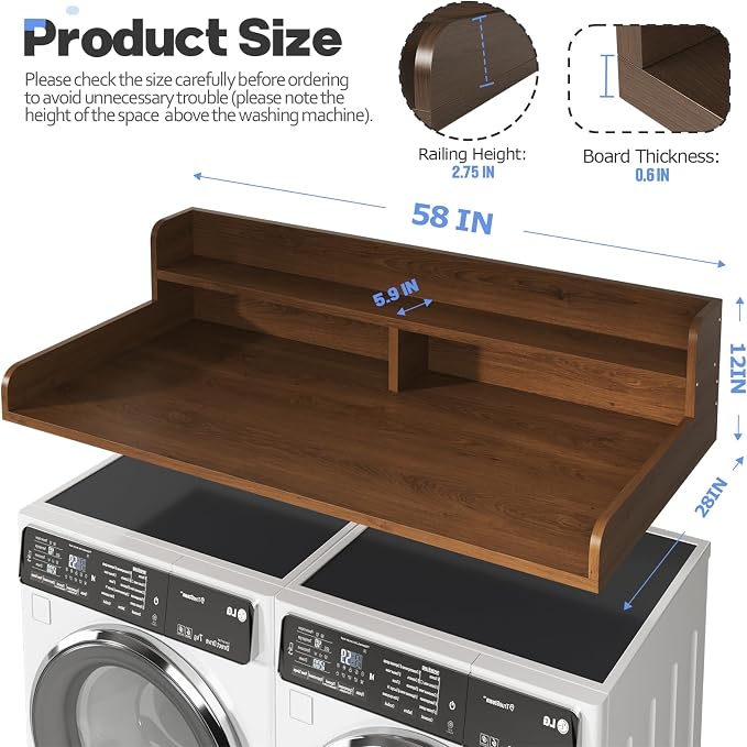 2-Tier Washer and Dryer Countertop - Image 2