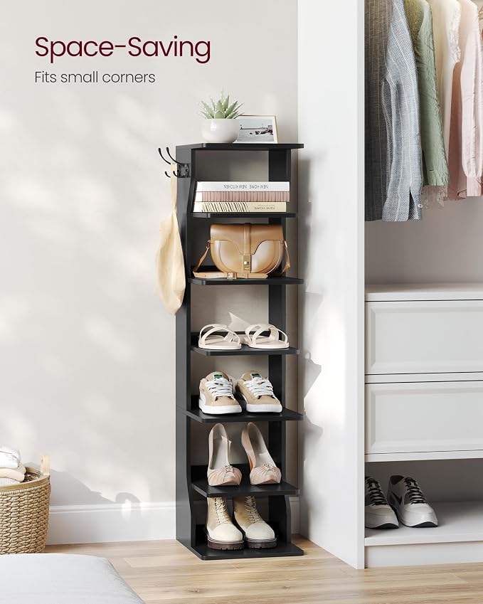 VASAGLE 7-Tier Vertical Shoe Rack, Narrow Shoe Storage Organizer - Image 4